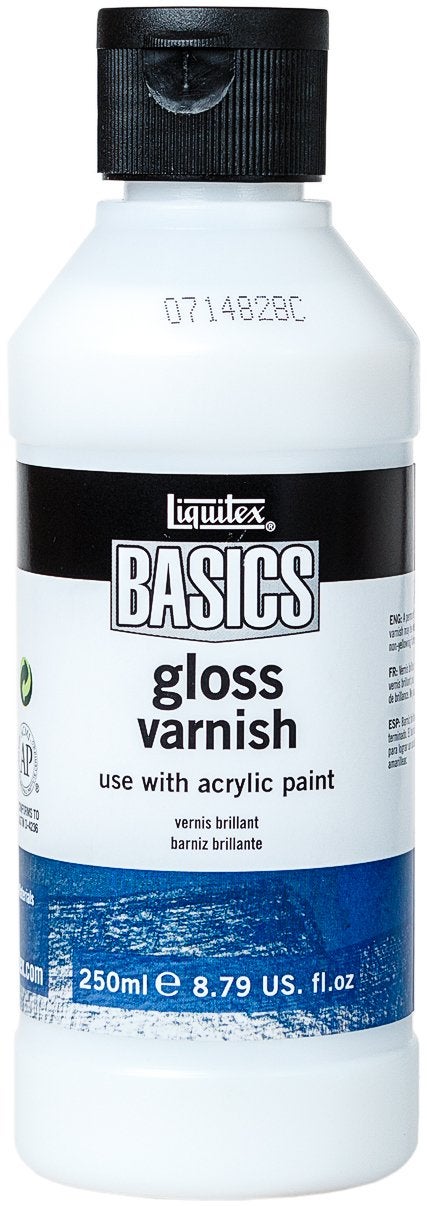 Liquitex BASICS Gloss Varnish, 250ml (8.4oz) Bottle - Image 2